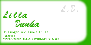 lilla dunka business card